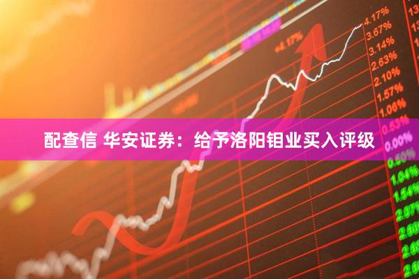 配查信 华安证券：给予洛阳钼业买入评级