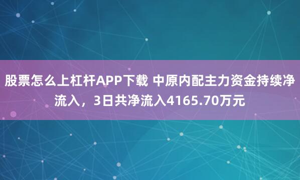 股票怎么上杠杆APP下载 中原内配主力资金持续净流入，3日共净流入4165.70万元